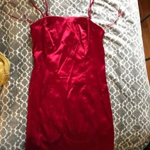 Red Silk Urban Outfitters Dress